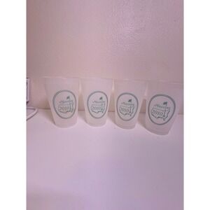 Masters 2010 Souvenir Cups Set of 4 Augusta National Golf Club White Green Logo